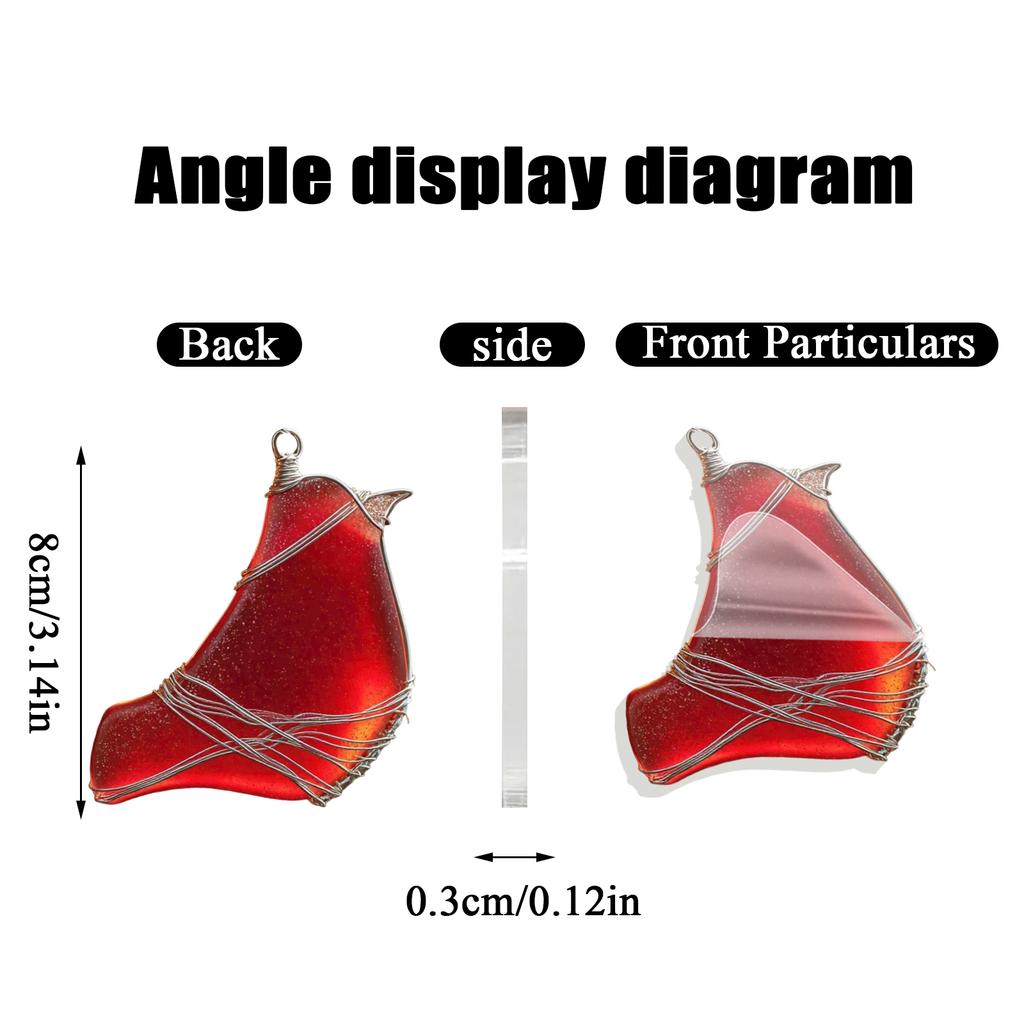 Акриловая подвеска в виде птицы, плоская 2D-подвеска, рождественское декоративное украшение.