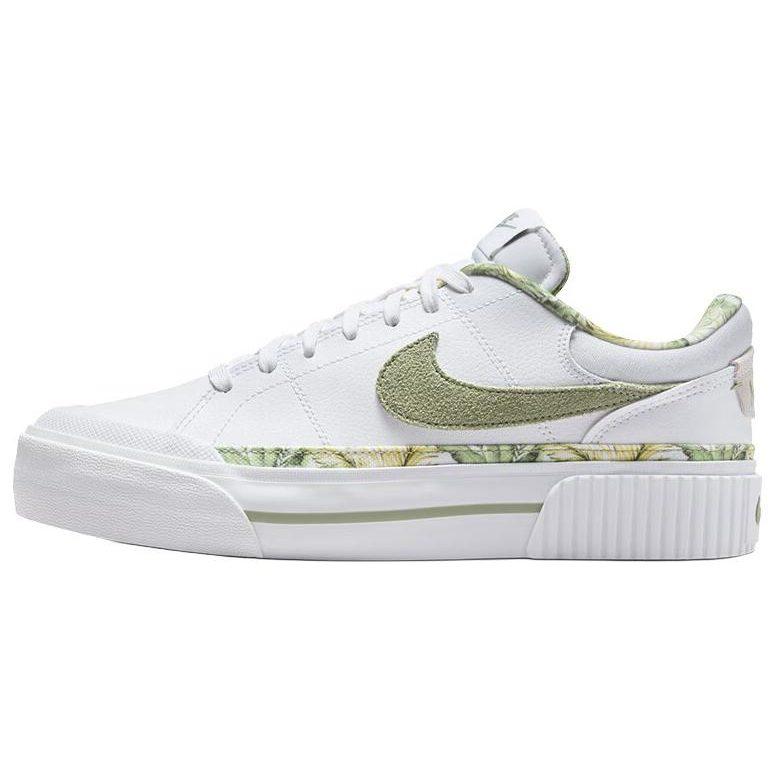 Nike Court Legacy Abrasion Resistant Low top Skateboard Shoes Women's White HF5054-100
