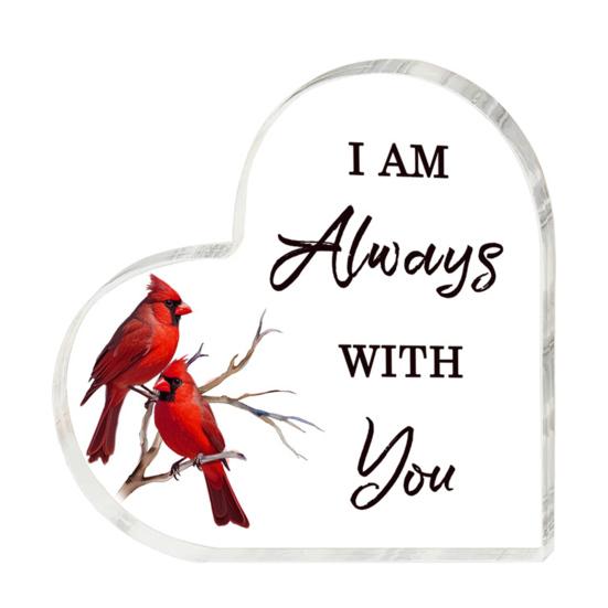 Акриловый орнамент в форме сердца Love Heart, прозрачный акриловый блок, отдельно стоящий настольный Love