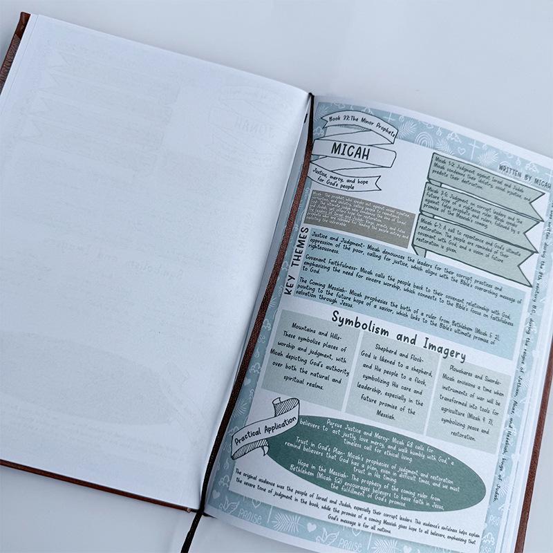 New 66 Page Leather Study Guide & Summary Book
