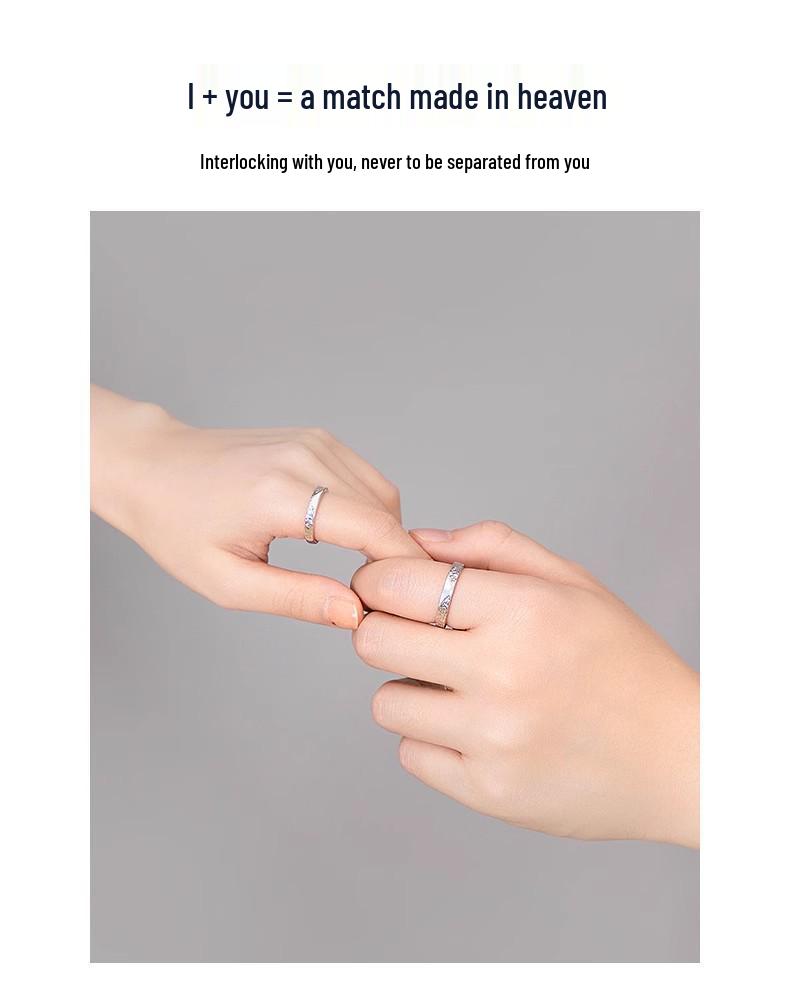 Парные кольца-обещания из стерлингового серебра 999 пробы: Уникальный дизайн памятный подарок для мужчин и женщин