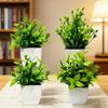 4 шт. Мини-искусственные зеленые растения в горшках, маленькие искусственные растения с горшком для дома, офиса, стола, полки, декора в стиле кантри, ванной комнаты