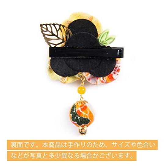 FLORICA Hair Ornament for Perfect for and with a Flower and Bell Hair Available in 3 Colors Girls, Shichi-Go-San, Coming-of-Age Ceremonies, Furisode,