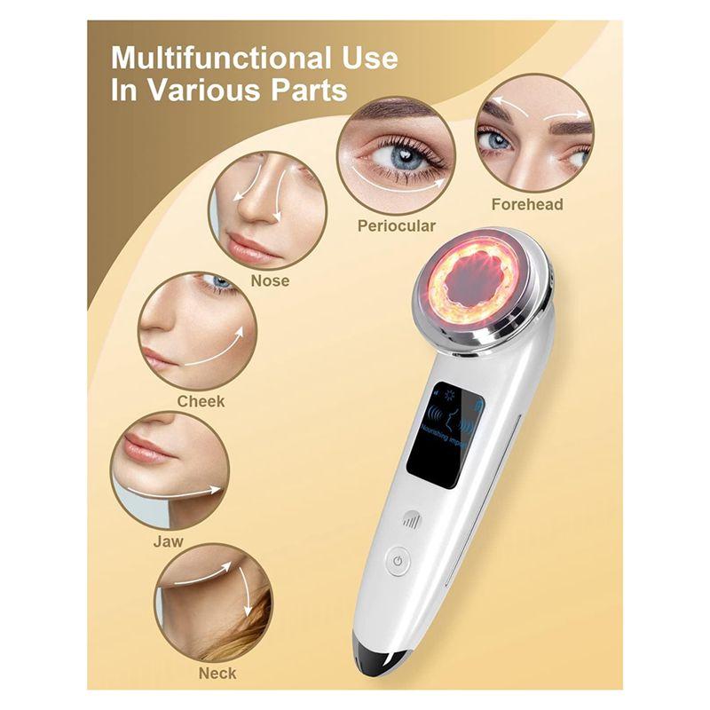 A04V Face Massager Electric Face Lift 4 In 1 Facial Massager Anti-Aging Firming Skin Care Tool (White)