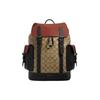 Рюкзак Hudson 30 Classic Monogram Color Block с клапаном, большой вместимости, из холста и кожи, мужской рюкзак, хаки, черный C8145-QBTUI