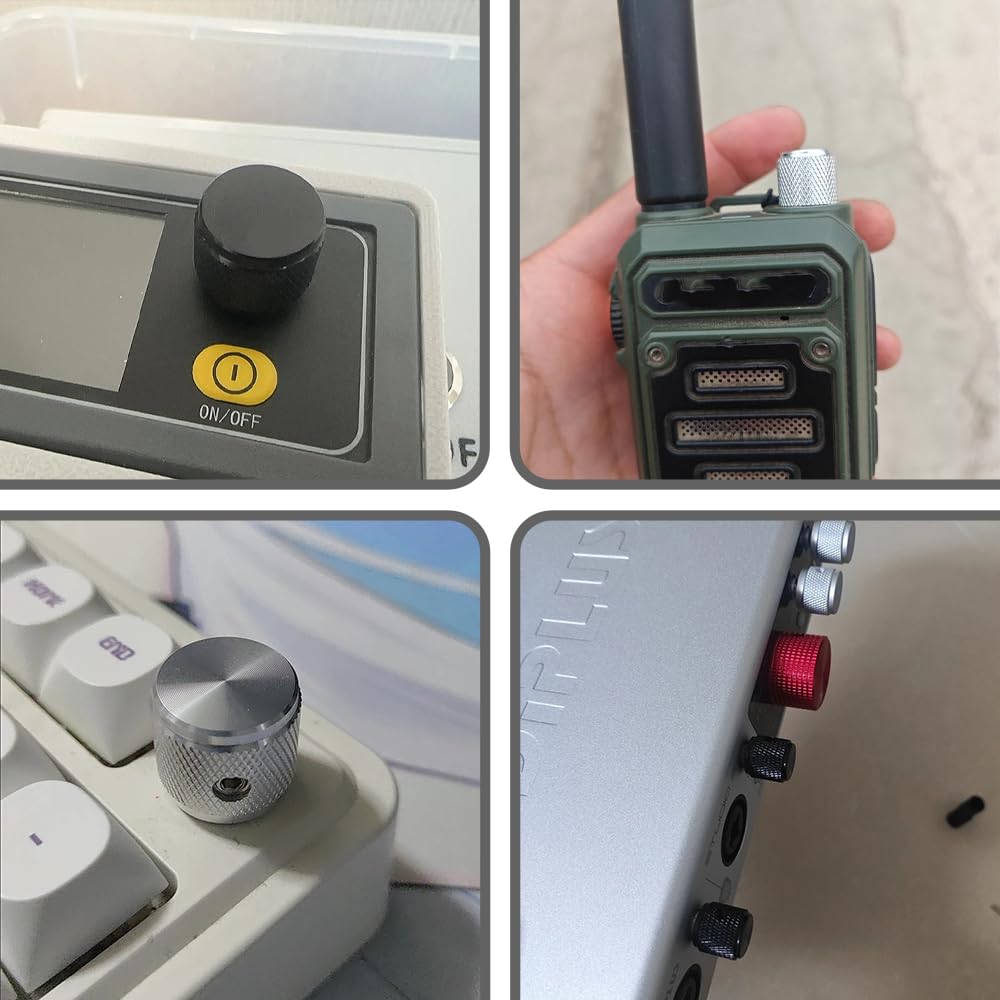 4pcs Potentiometer Knob Cap 20mm x 15.5mm Volume Control Knob Audio Knob Switch Knob Swivel Knob Adjustment Knob Aluminum