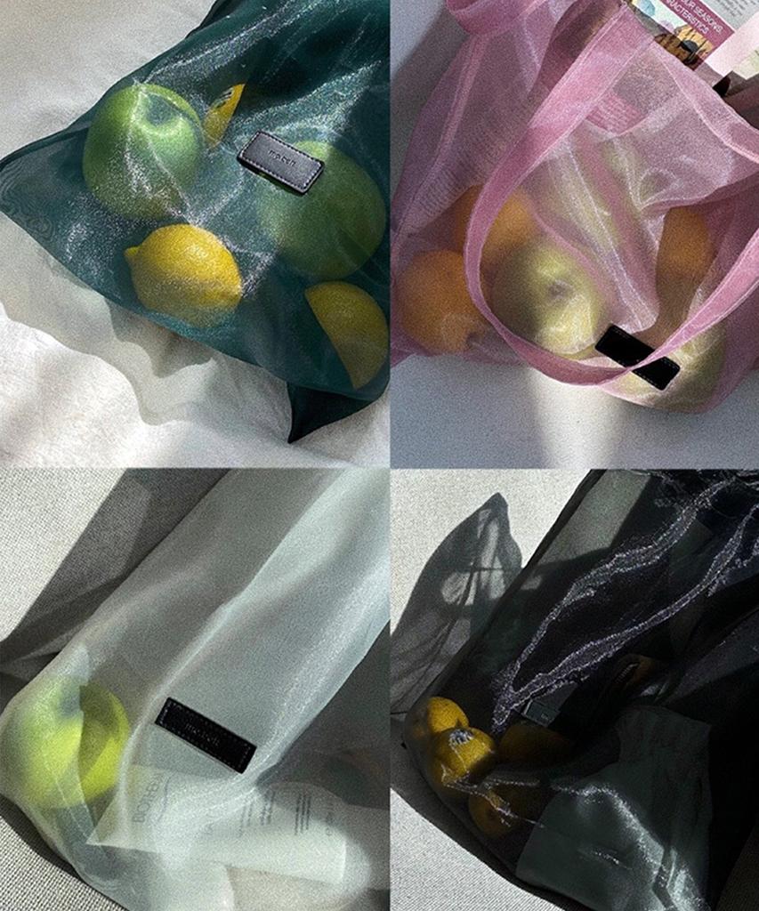 Эко-сумка Mobett Leger из органзы на плечо - Успокаивающий айвори
