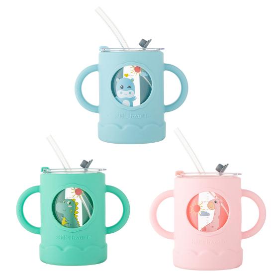 250 мл чашка-непроливайка с двойной ручкой, портативная детская соломенная чашка с защитой от ожогов для дома