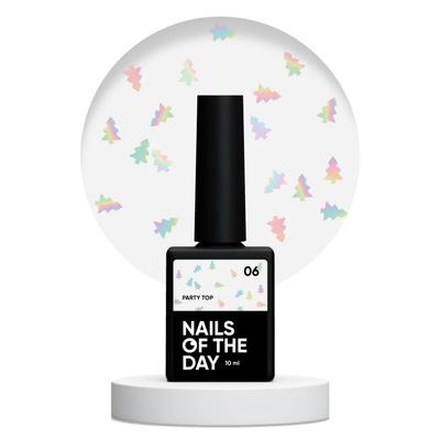 Nailsoftheday Potal Base 33 - Semi-Transparent Base With White Flakes And Reflective Particles, 10 Ml