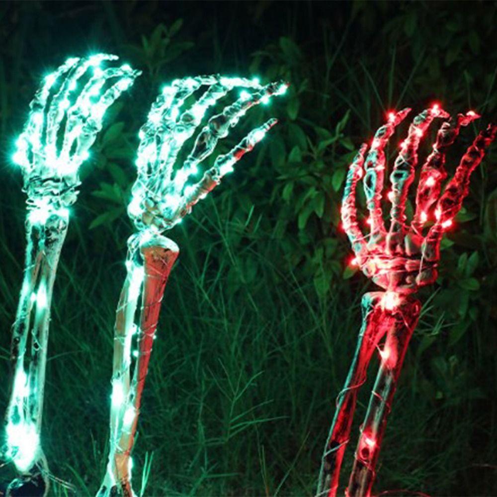 LED Lighted Skeleton Hand Props Exquisite Ghost Skeleton Hand Lamp Halloween Decoration