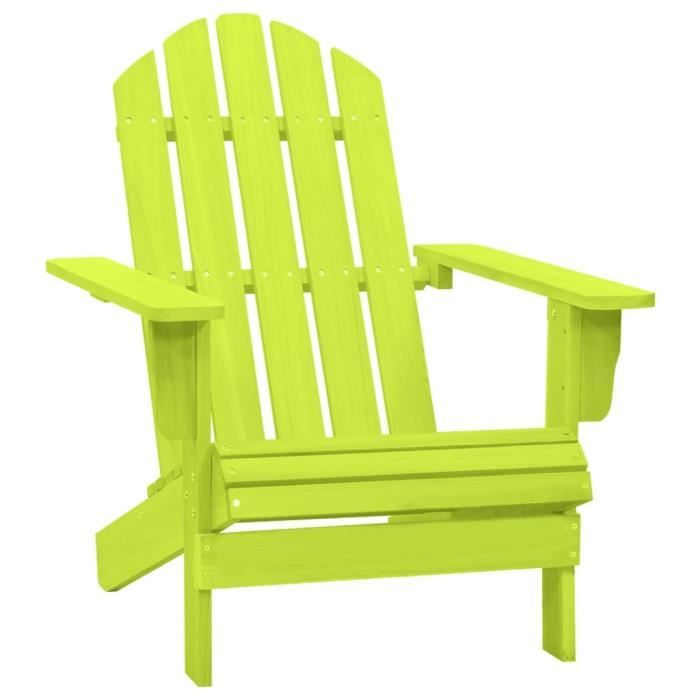VidaXL Adirondack Garden Chair Solid Fir Wood Green 315876