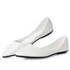 Women's Shoes Leather Soft Sole Candy Shallow Mouth Single Shoes Flat Heel  Shoes Slip On Plus Size Mature Zapatos De Mujer