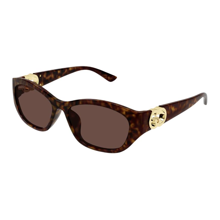 Gucci Original Design Oval Sunglasses Women sunglasses Brown GG1826SK002