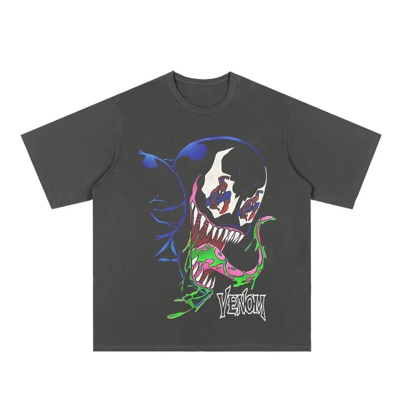 2026 new Venom Oversized Cotton TShirt Y2K Streetwear Retro Harajuku Casual Fashion Hip Hop Short Sleeve Top for Men Women