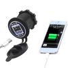5V 2.1A Двойные USB-порты Светодиодный дисплей Автомобильное зарядное устройство для мотоцикла Телефон Адаптер