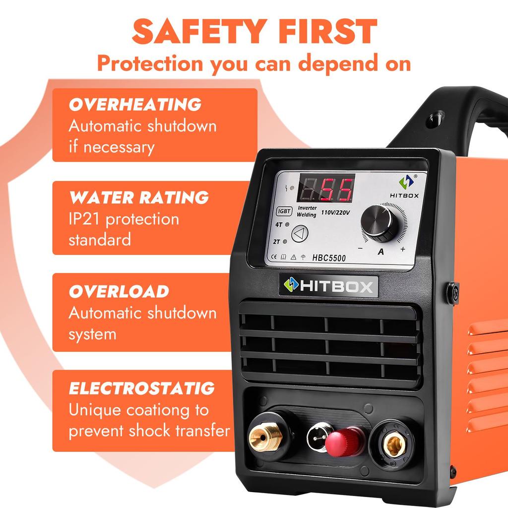 HITBOX HBC5500 55A плазменный резак IGBT инверторный металлоплазменный резак с высокочастотным контактным зажиганием плазменный сварочный аппарат 220 В максимальная толщина резки 21 мм