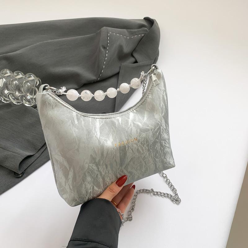 Новая летняя нишевая сумка с бисером, сумка через плечо на одном плече, маленькая сумка-цепочка, женская сумка-ведро в корейском стиле