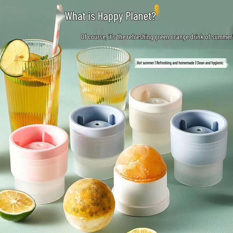 Portable Silicone Ice Ball Maker Mold for Whiskey and Dorms