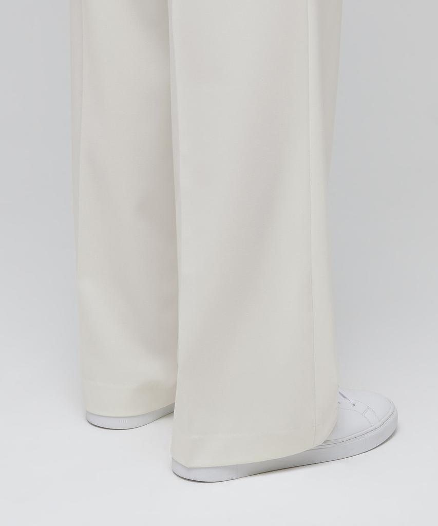 MUSINSA STANDARD Lightweight Real Wide Hidden Banding Slacks [Cream]