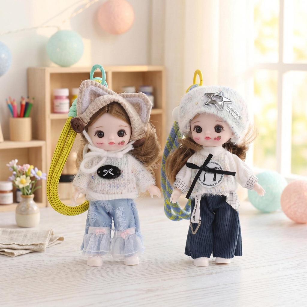 Кукла BJD в стиле колледжа, персиковая, многосуставная, подвижная, подвеска, игрушка