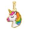 [Q3344] - Multicolored Gold 'Licorne My Unicorn' Pendant (Gold - 9 Carats)