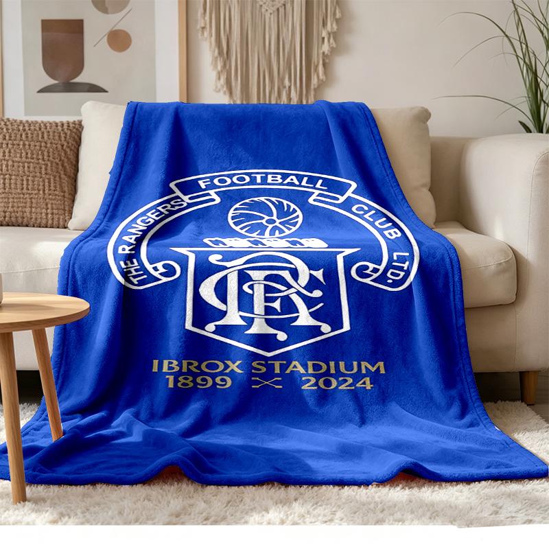 Rangers FC Soft and comfortable flannel Suitable for sofas living rooms outdoor camping travel and also makes a great anniversary gif