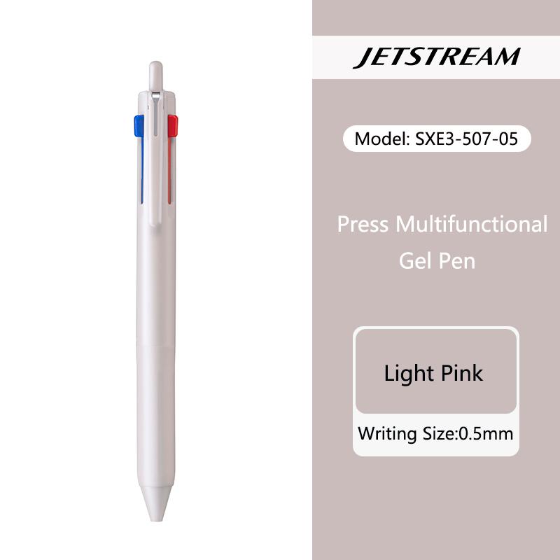 Многофункциональная шариковая ручка uni JETSTREAM 3 в 1, цвета 0,5 мм Черный/Красный/Синий Стержни multifunción Выдвижная Для Записей