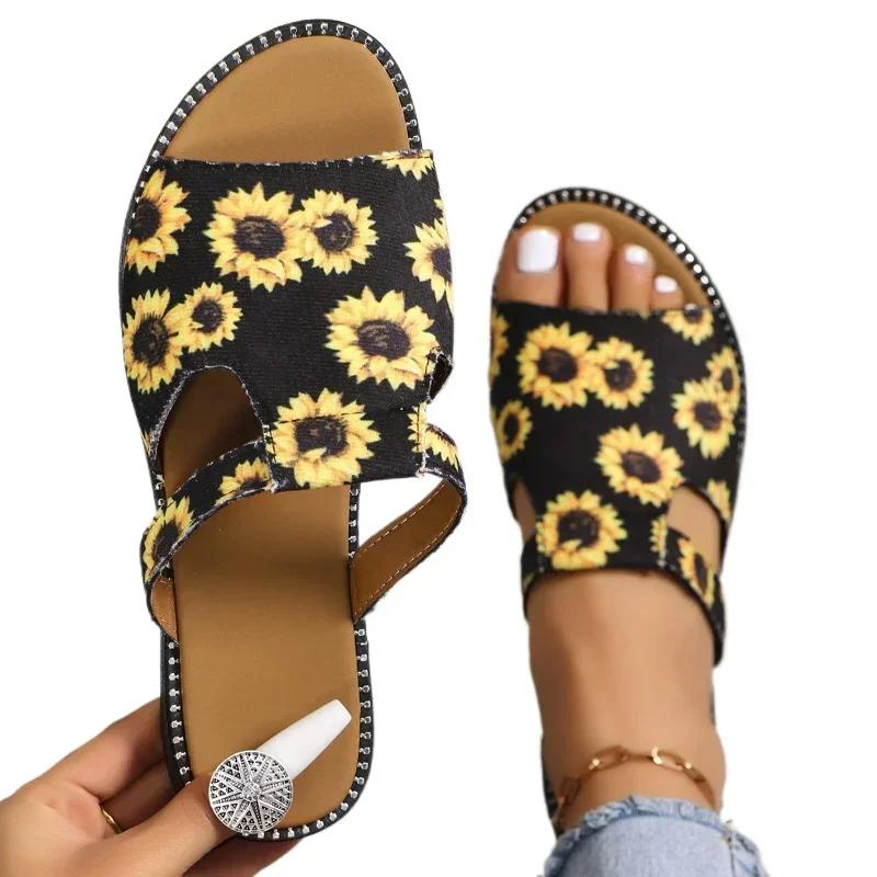 Модные туфли на плоской подошве в стиле бохо для женщин, летние гладиаторские тапочки, женские, большого размера, мягкие пляжные шлепанцы, женские тапочки NoEnName NuII, размер 43