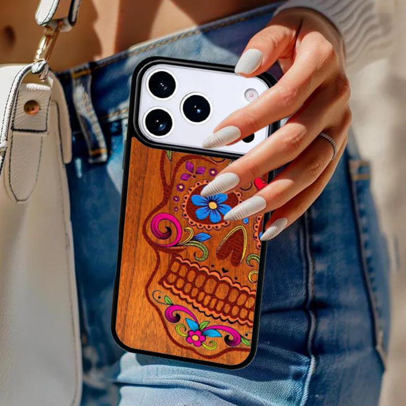 Мексиканский Сахарный Череп Защитный Чехол Для Телефона Для iPhone 17 Air 14 15 13 12 Max Чехол Для Apple 16e 11 Pro Max Plus Coque