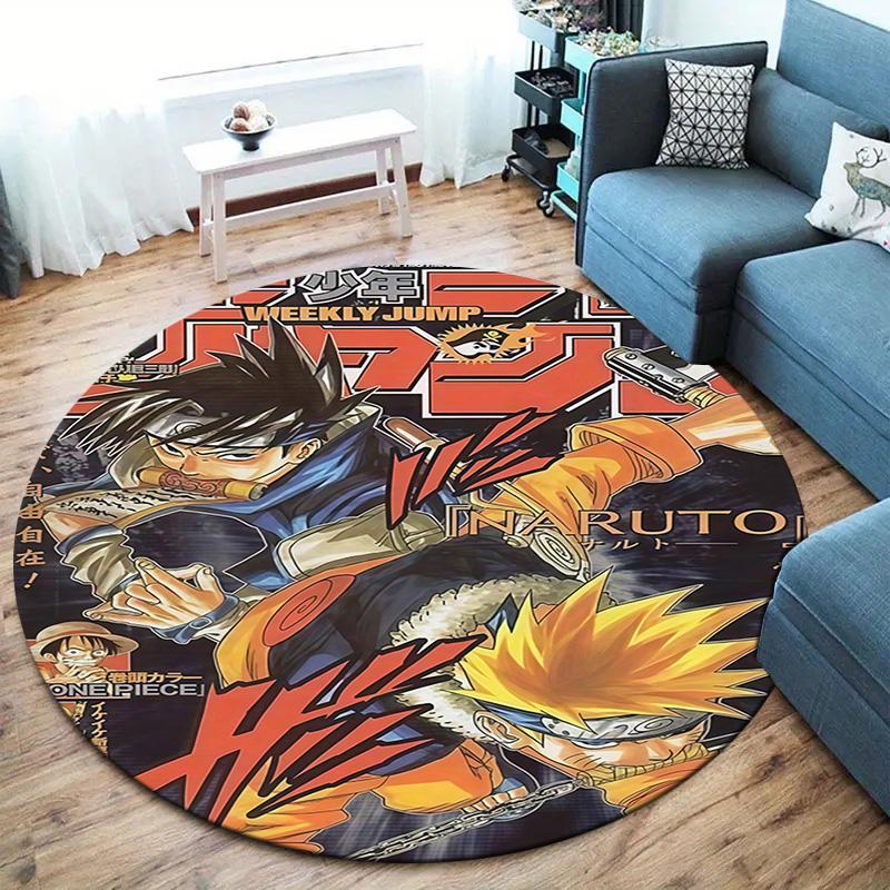 Naruto Round Area Rug Carpet Rug For Living Room Bedroom Sofa Playroom Decor Nonslip Floor Mat
