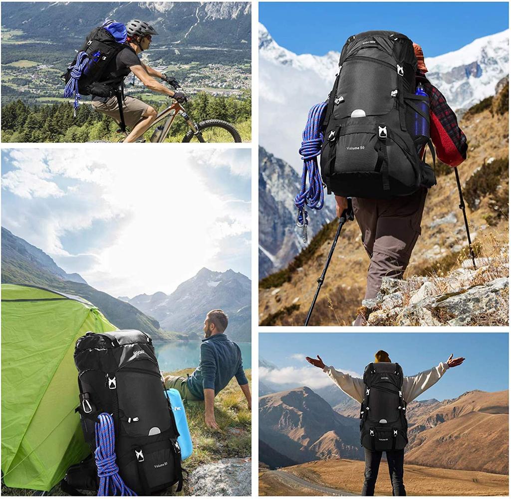 [HOMIEE] Рюкзак для альпинизма 50 л Уличная сумка Рюкзак Рюкзак Большой вместимости Водонепроницаемый Гидратация Дождевик в комплекте Многофункциональный Ультра