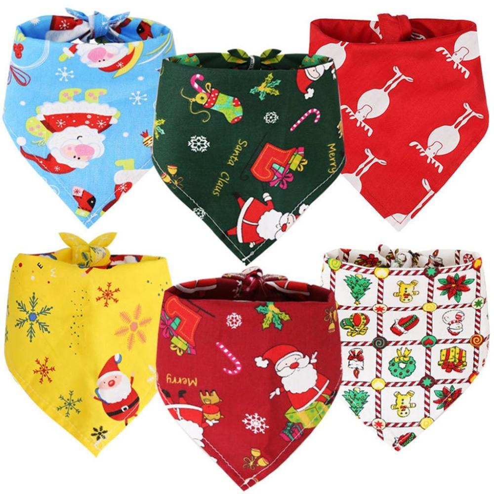 Accessories Christmas Element Cats Triangular Scarf Dogs Bandanas Christmas Pet Decor Pet Costume