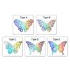 Decoration Hollow Butterflies Decals 3D Butterfly Wall Stickers Metal Texture Colorful Mirror Paper