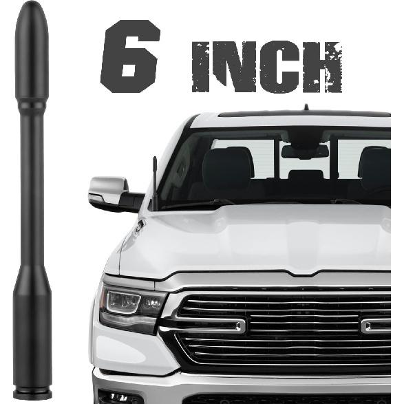 Truck Bullet Antenna for Ford F150 2009-2024, Antenna for Truck Dodge RAM 1500 Accessories, Carwash Safe, Internal Copper Coil, Ford F150 F250 F350