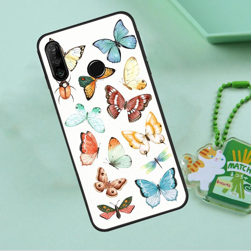 Цветок Бабочка Для Huawei Nova 8i 11i 12i 12s 9 10 SE Y90 Y60 Y70 Y72 Y61 Y91 P20 P30 P40 Lite P60 Pro Чехол