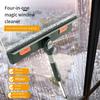 Extension Pole Window Cleaner Rotatablewith Silicone Scraper Glass Cleaner Brush  Cleaning Tool