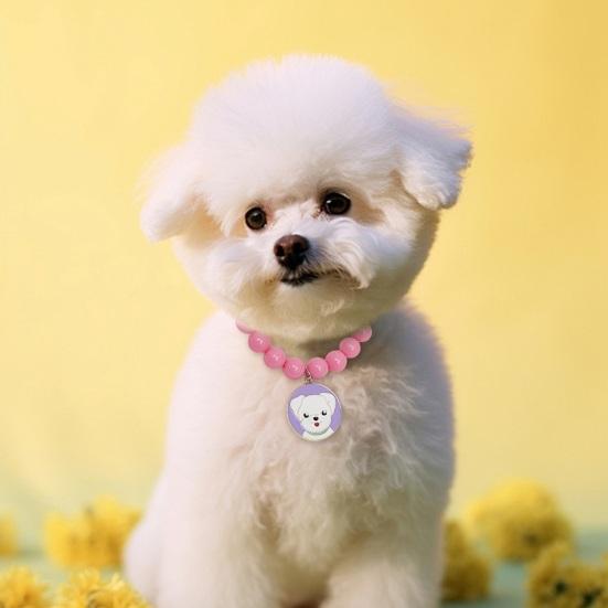 Ожерелье для домашних животных, ошейник из бисера, аксессуары для маленьких собак, невыцветающий искусственный жемчуг, регулируемые украшения для домашних животных