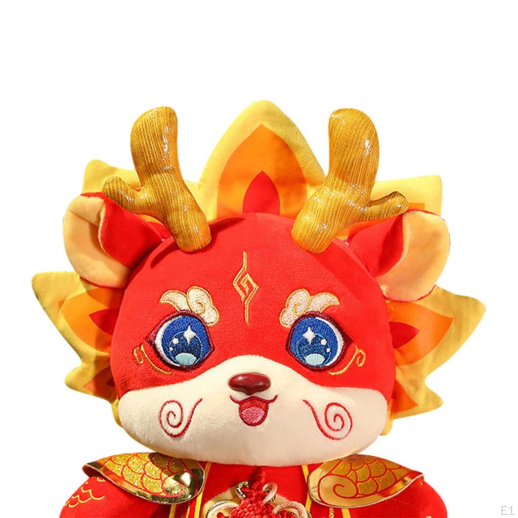 Chinese Year Doll Plush Toy, Decorative Ornament Gift Stuffed Animal for Holiday
