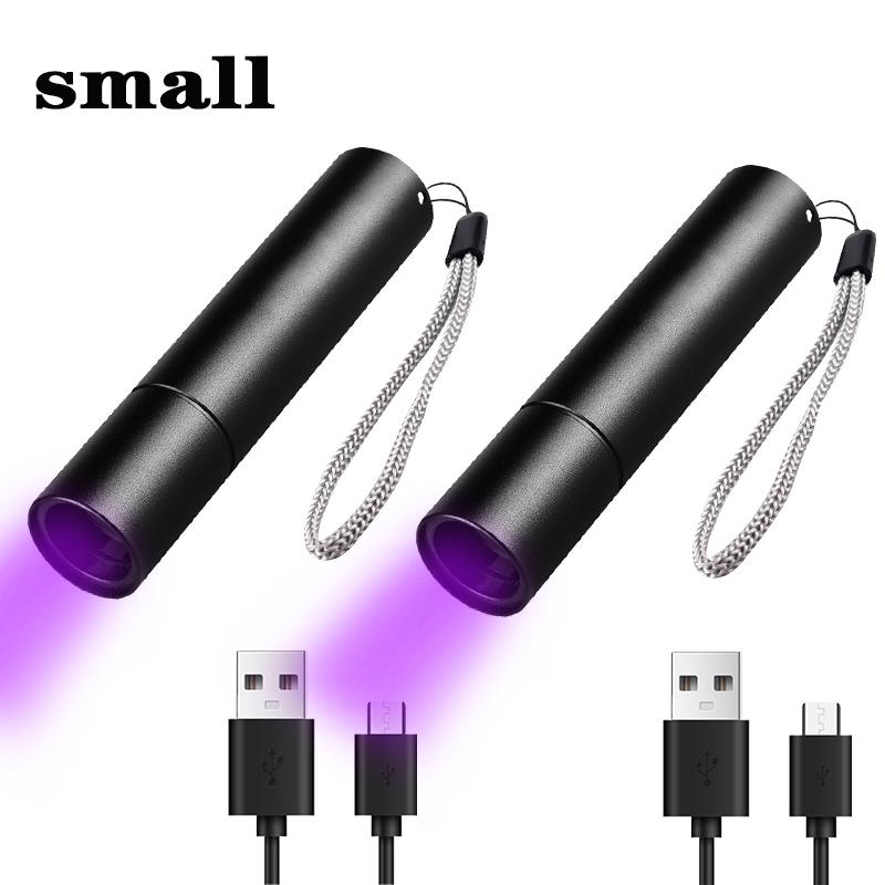 USB-зарядный 365 нм ультрафиолетовый фонарик, лампа для обнаружения грибка кошачьего мха, черное зеркало, флуоресцентный УФ-светильник