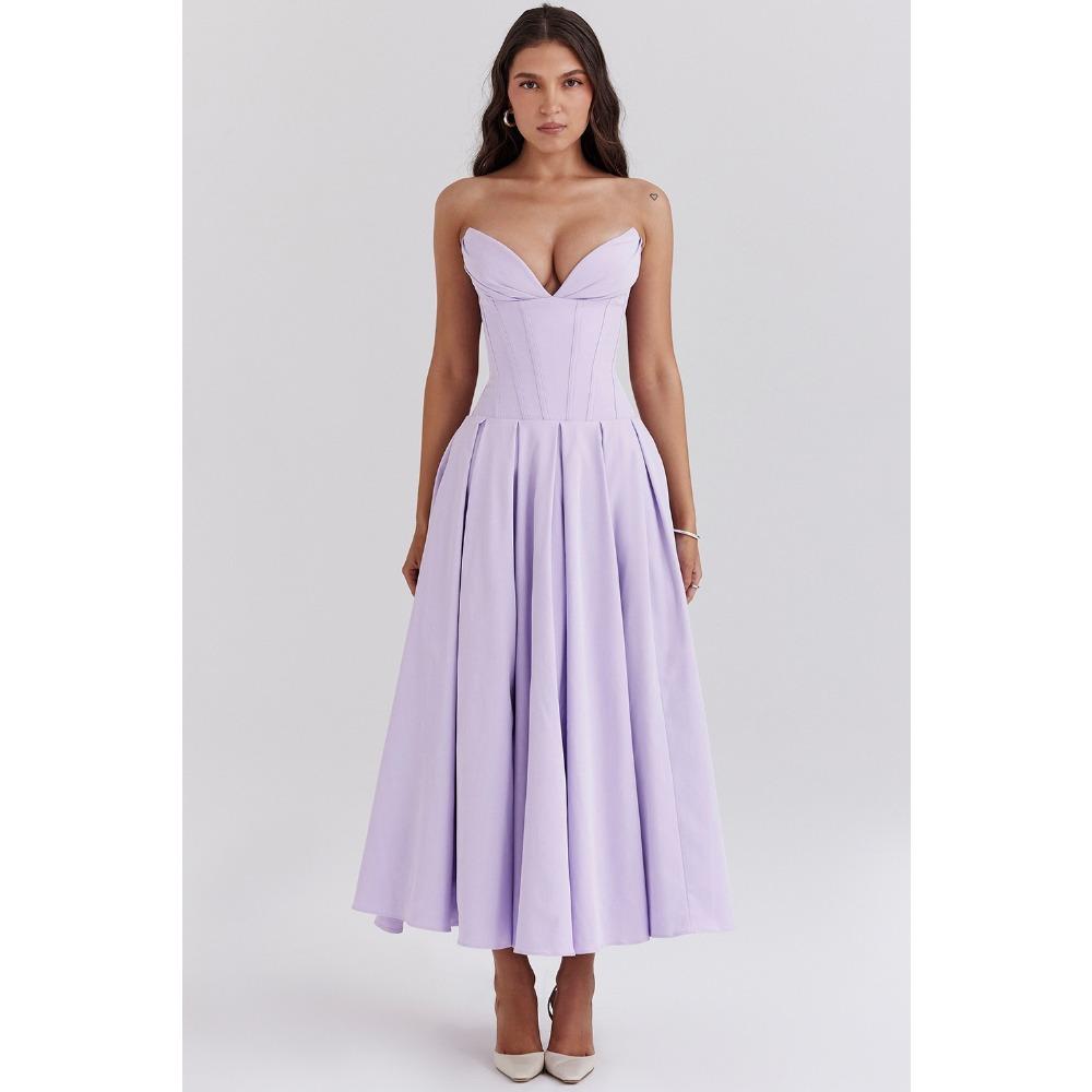 Черное элегантное свадебное платье для мероприятий, сексуальное платье-корсет без бретелек, миди, рождественские вечерние платья для женщин, одежда