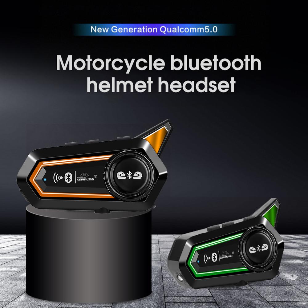 BT31 Мотоциклетный шлем Bluetooth гарнитура Интерком 1000mAh Moto 500m Interphone Беспроводной водонепроницаемый Handsfree наушники для звонков
