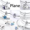 Original Charms Copper Travel Series Plane Camera Handbag Pendants Beads Fit Woman Bracelet Necklace Jewelry Charms Diy Gift