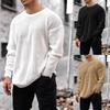 Men Winter Long Sleeve Solid Sweater Top Tee Blouse