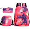 Soccer Fan Backpack for Kids Teens Manchester United Simple Casual Daypack Shoulder Bag with Pencil Case