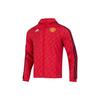 FW22 Stand Collar Zip Manchester United Logo Track Jacket Men Outerwear Red HE6649