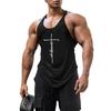 Men's European & American Muscle Gym Vest with Thin 1cm Straps - 100% Cotton