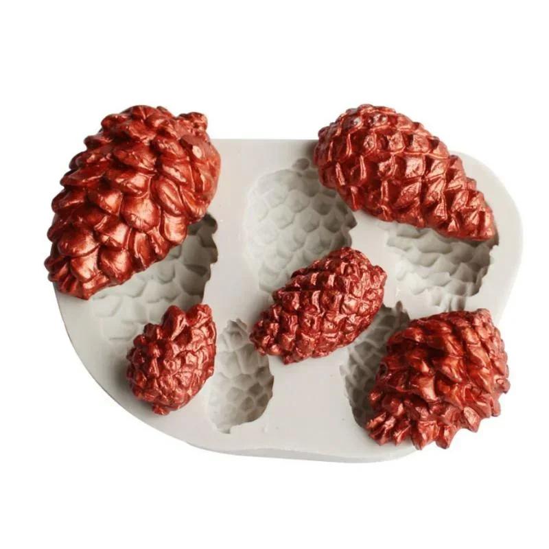 Christmas Pine Nut Silicone Mold Dessert Chocolate Lace Decoration DIY Cake Pastry Candy Molds Kitchen Resin Baking Tool