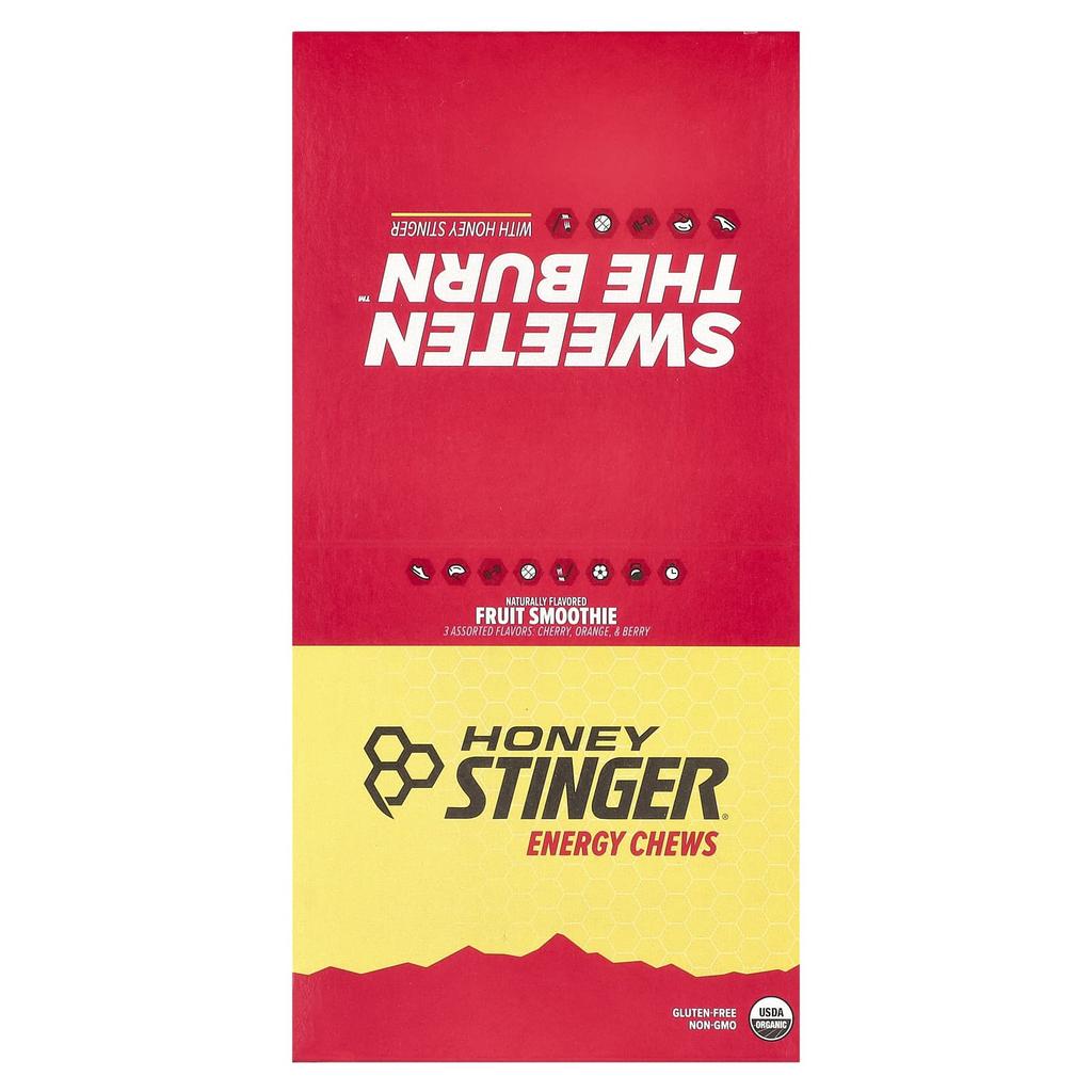 Honey Stinger, Energy Chews, Fruit Smoothie, 12 Packs, 50 G (1.8 Oz) Each