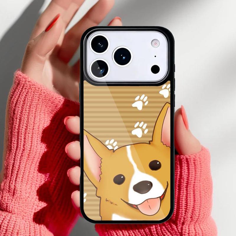Забавный чехол для телефона с корги для iPhone 17 16 15 14 13 Pro Max Задняя крышка для 12 11 Pro Coque