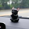 Yousheng Yoga Meditation Dog Ornament Sitting Pug Figurine Statue Animal Sculpture Indoor Outdoor Garden Home Office Desktop Decoration